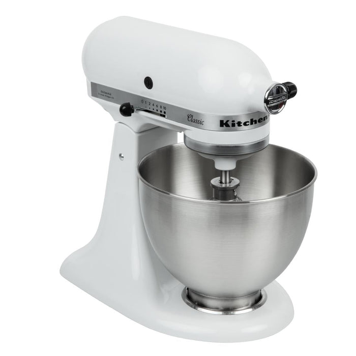 KitchenAid K45 Classic Tilt-Head Stand Mixer 4.3Ltr White 5K45SSBWH Kitchenaid