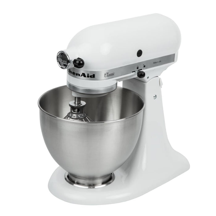 KitchenAid K45 Classic Tilt-Head Stand Mixer 4.3Ltr White 5K45SSBWH Kitchenaid