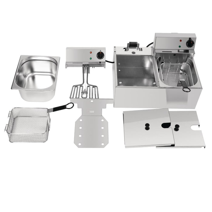 Lincat Twin Tank Twin Basket Countertop Electric Fryer LDF2 Lincat