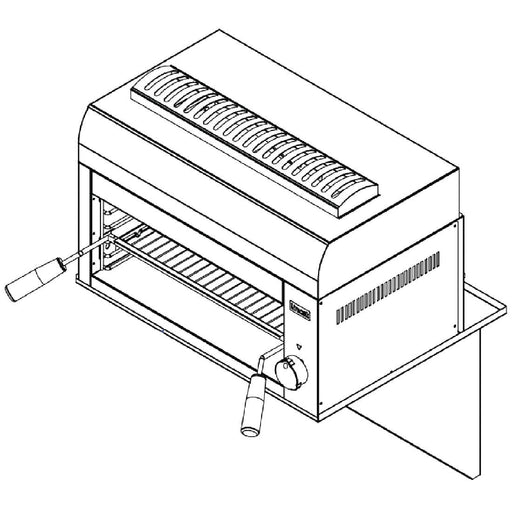 Wall Shelf for Lincat Salamander Grill - Ref GR3/WS Lincat
