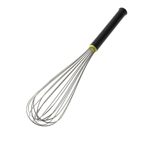 Length: 405mm. Heat resistant handle. Eight heavy wires.