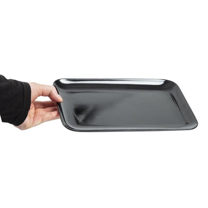 Dalebrook Melamine Medium Rectangular Platter Black 290mm Dalebrook