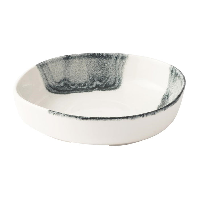 Churchill Tide Black Organic Walled Bowls 200mm (6 Pack) Churchill Super Vitrified