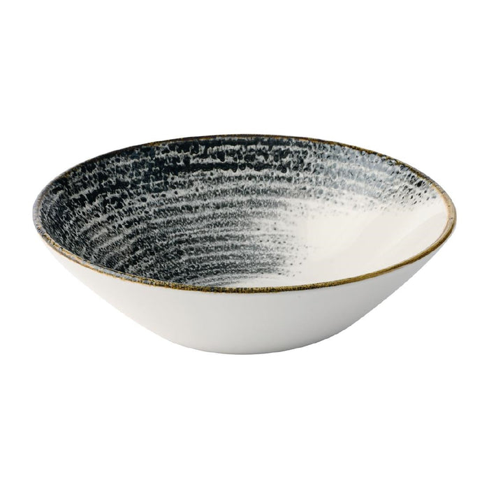 Churchill Homespun Accents Black Evolve Deep Bowls 220mm (6 Pack) Churchill Super Vitrified