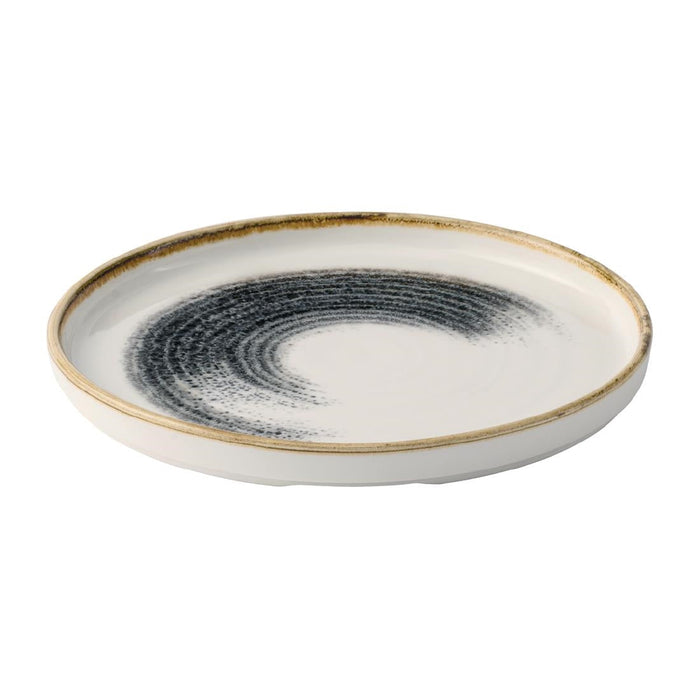 Churchill Homespun Accents Black Walled Plates 217mm (6 Pack) Churchill Super Vitrified