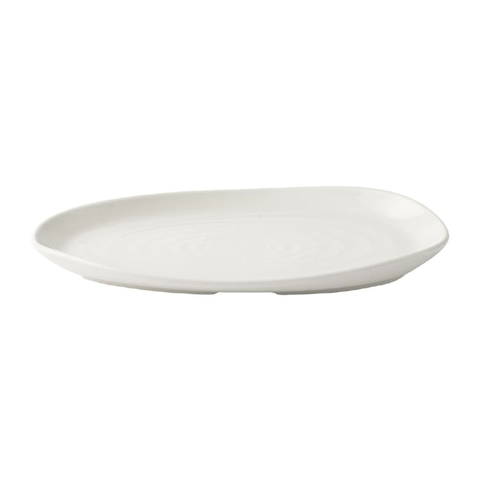 Churchill Envisage Natural White Organic Oblong Plates 260x150mm (6 Pack) Churchill Super Vitrified
