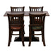 Turin Dining Table with 4 Manhattan Chairs in Dark Walnut with Bison Espresso Everyday