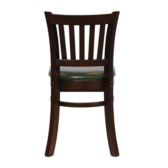 Turin Dining Table with 4 Manhattan Chairs in Dark Walnut with Bison Cedar Everyday