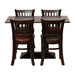 Turin Dining Table with 4 Manhattan Chairs in Dark Walnut with Bison Cedar Everyday