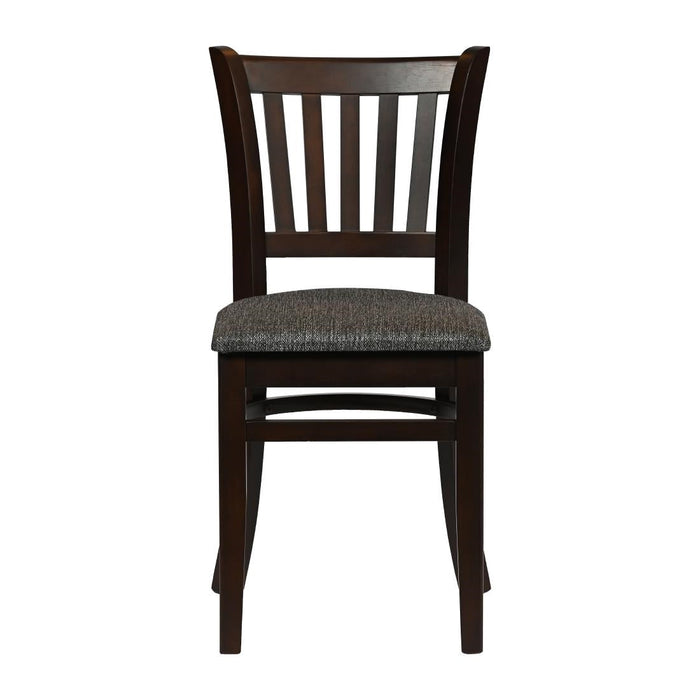 Turin Dining Table with 4 Manhattan Chairs in Dark Walnut with Shetland Smoke Everyday