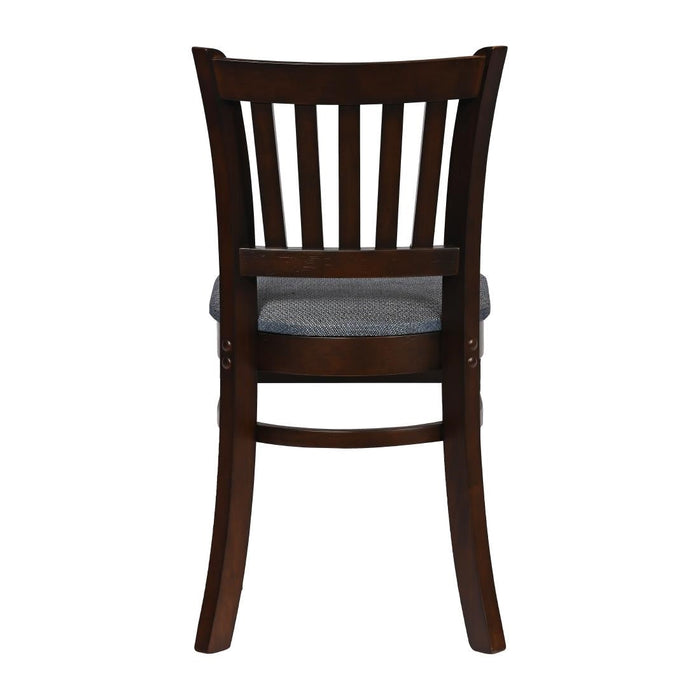 Turin Dining Table with 4 Manhattan Chairs in Dark Walnut with Shetland Smoke Everyday