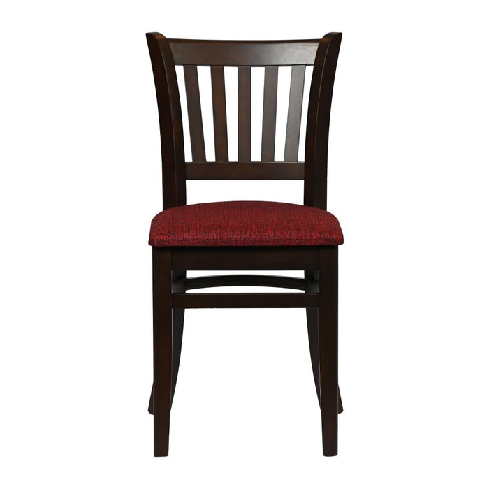 Turin Dining Table with 4 Manhattan Chairs in Dark Walnut with Shetland Scarlett Everyday