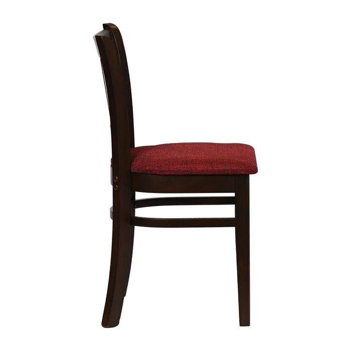 Turin Dining Table with 4 Manhattan Chairs in Dark Walnut with Shetland Scarlett Everyday