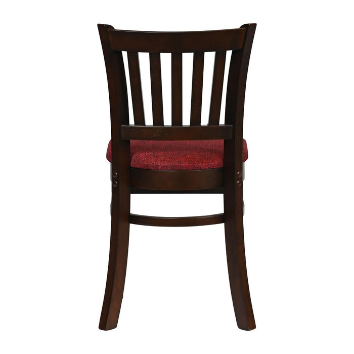 Turin Dining Table with 4 Manhattan Chairs in Dark Walnut with Shetland Scarlett Everyday