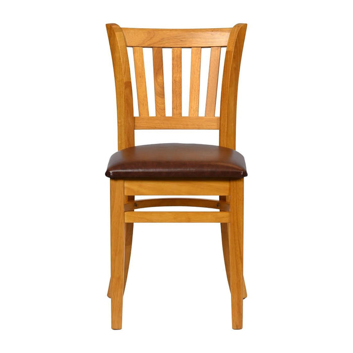 Turin Dining Table with 4 Manhattan Chairs in Soft Oak with Bison Espresso Everyday