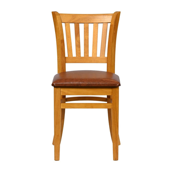 Turin Dining Tables with 4 Manhattan Chairs in Soft Oak with Bison Tan Everyday