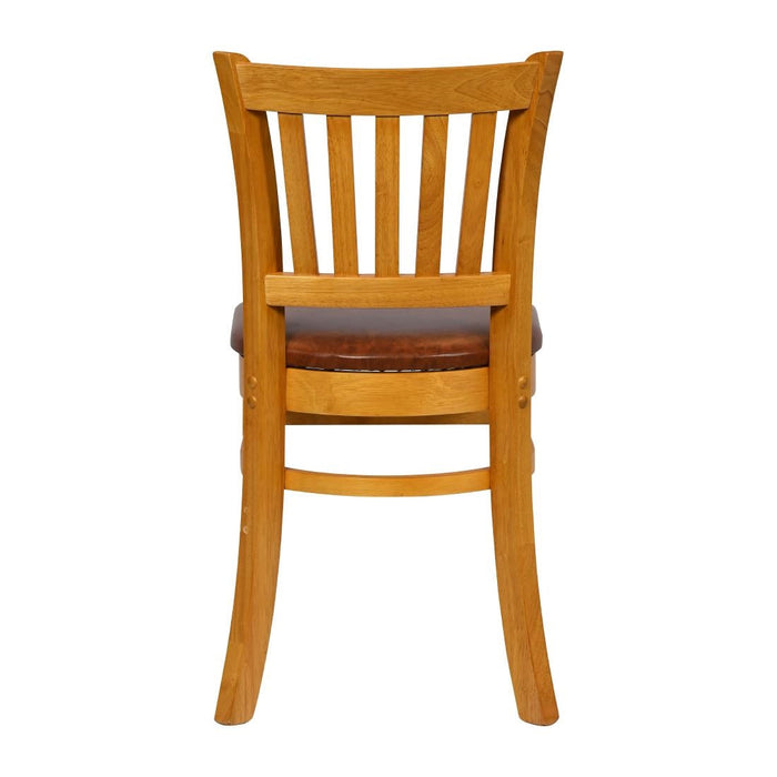 Turin Dining Tables with 4 Manhattan Chairs in Soft Oak with Bison Tan Everyday