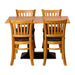 Turin Dining Table with 4 Manhattan Chairs in Soft Oak with Bison Cedar Everyday