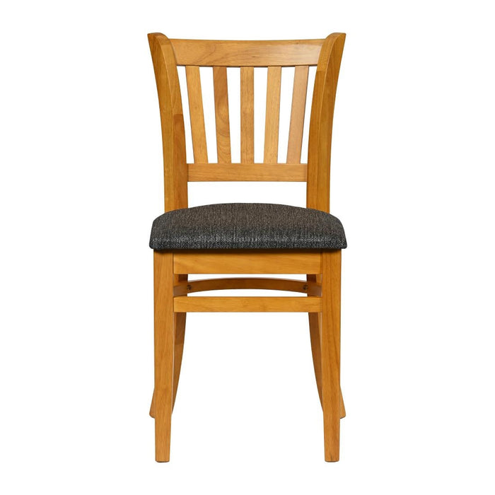 Turin Dining Table with 4 Manhattan Chairs in Soft Oak with Shetland Smoke Everyday