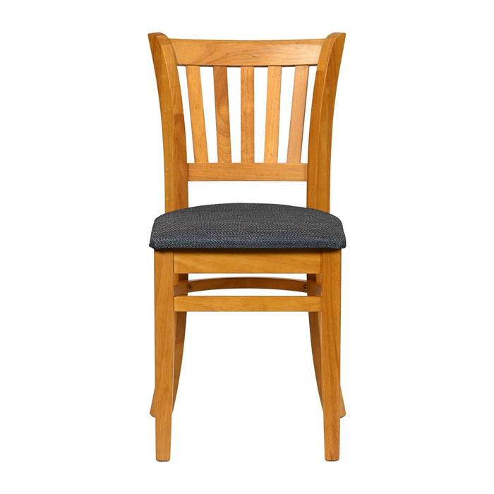 Turin Dining Table with 4 Manhattan Chairs in Soft Oak with Shetland Sea Everyday