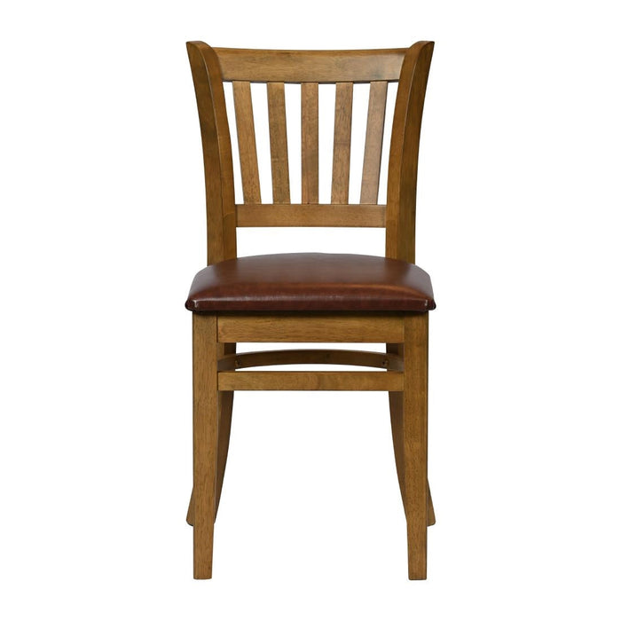 Turin Dining Table with 4 Manhattan Chairs in Weathered Oak with Bison Espresso Everyday