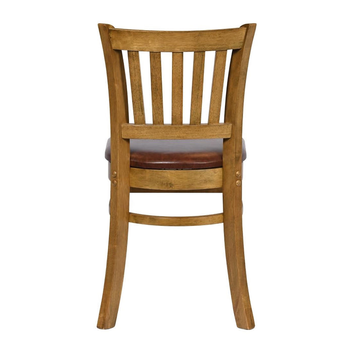 Turin Dining Table with 4 Manhattan Chairs in Weathered Oak with Bison Espresso Everyday