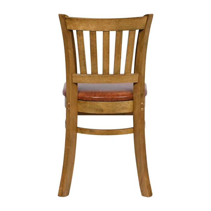 Turin Dining Table with 4 Manhattan Dining Chairs Weathered Oak with Bison Tan Everyday