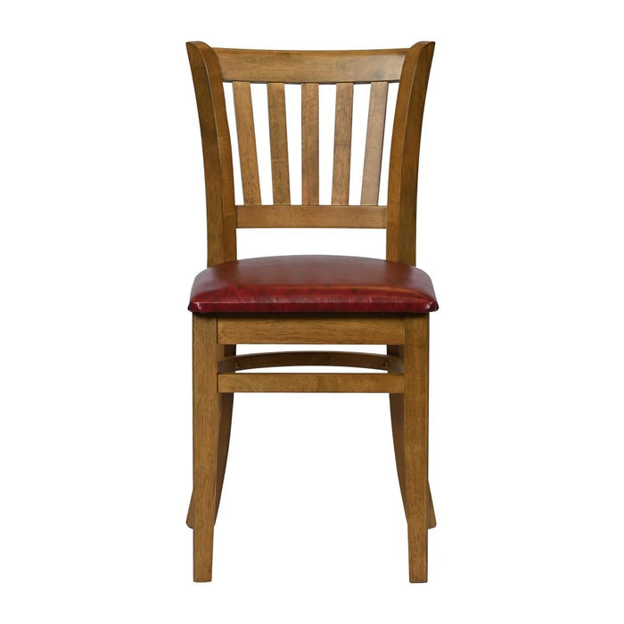 Turin Dining Table with 4 Manhattan Dining Chairs Weathered Oak with Bison Bordeaux Everyday