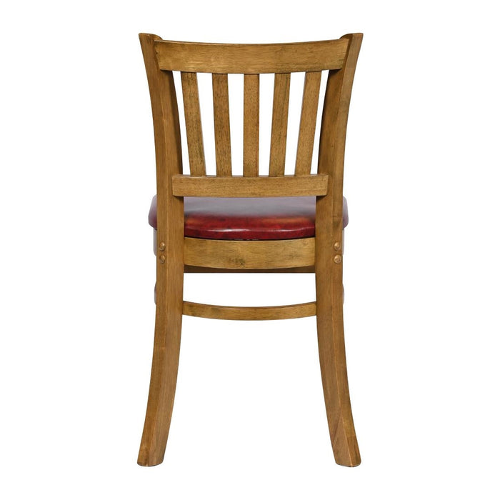 Turin Dining Table with 4 Manhattan Dining Chairs Weathered Oak with Bison Bordeaux Everyday