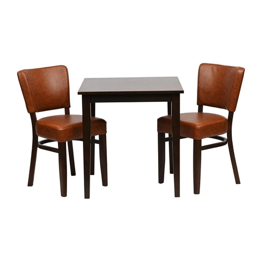 Table: 740(H)x 700(W)x700(D)mm. 2x Chairs: 820(H)x400(W)x470(D)mm