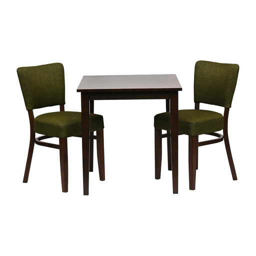 Table: 740(H)x 700(W)x700(D)mm. 2x Chairs: 820(H)x400(W)x470(D)mm