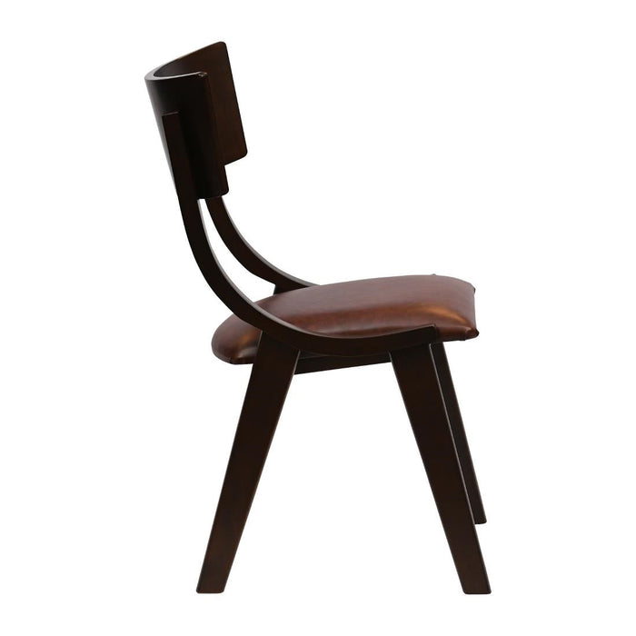Chelsea Dining Chairs in Dark Walnut with Bison Espresso Seats (6 Pack) Everyday