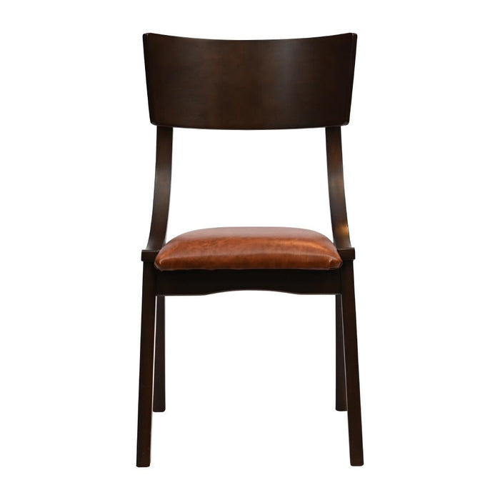 Chelsea Dining Chairs in Dark Walnut with Bison Tan Seats (6 Pack) Everyday