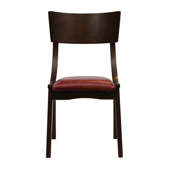 Chelsea Dining Chairs in Dark Walnut with Bison Bordeaux Seats (6 Pack) Everyday