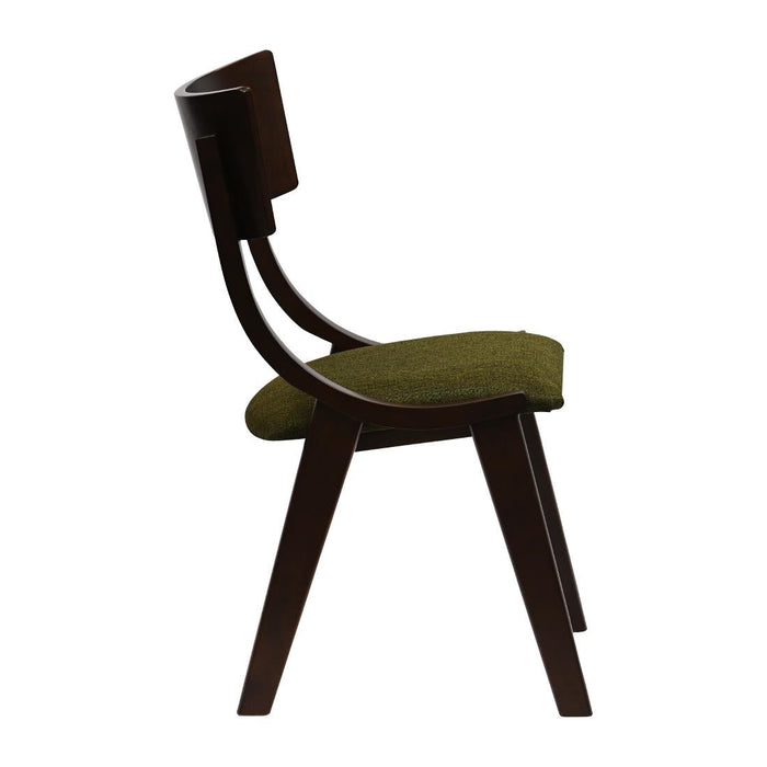 Chelsea Dining Chairs in Dark Walnut with Shetland Forest Seats (6 Pack) Everyday