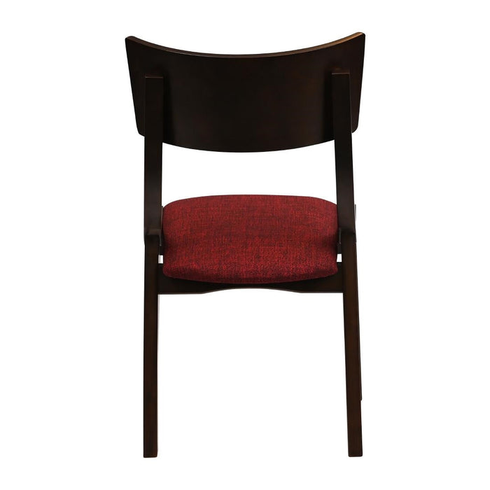 Chelsea Dining Chairs in Dark Walnut with Shetland Scarlett Seats (6 Pack) Everyday