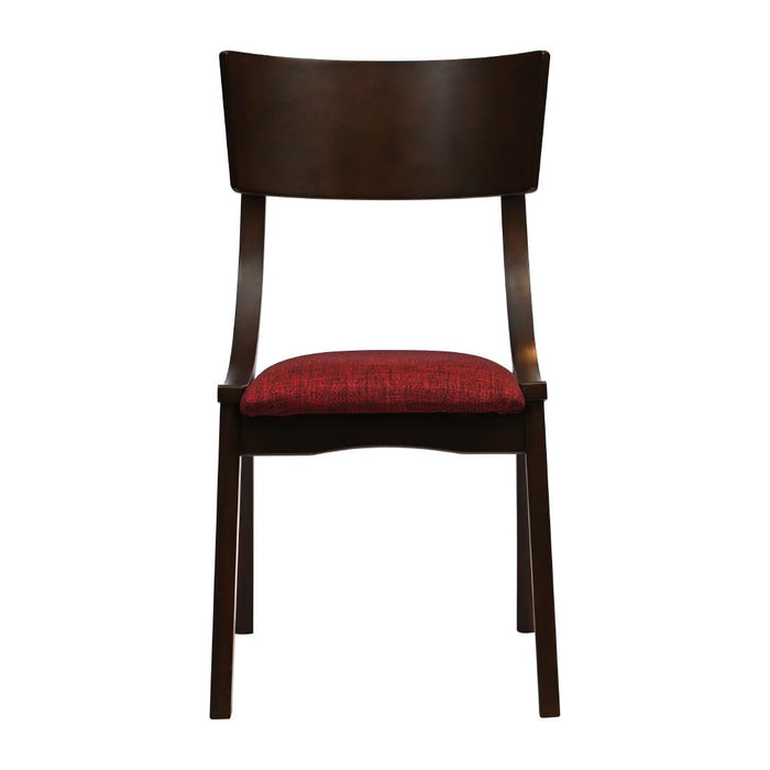 Chelsea Dining Chairs in Dark Walnut with Shetland Scarlett Seats (6 Pack) Everyday