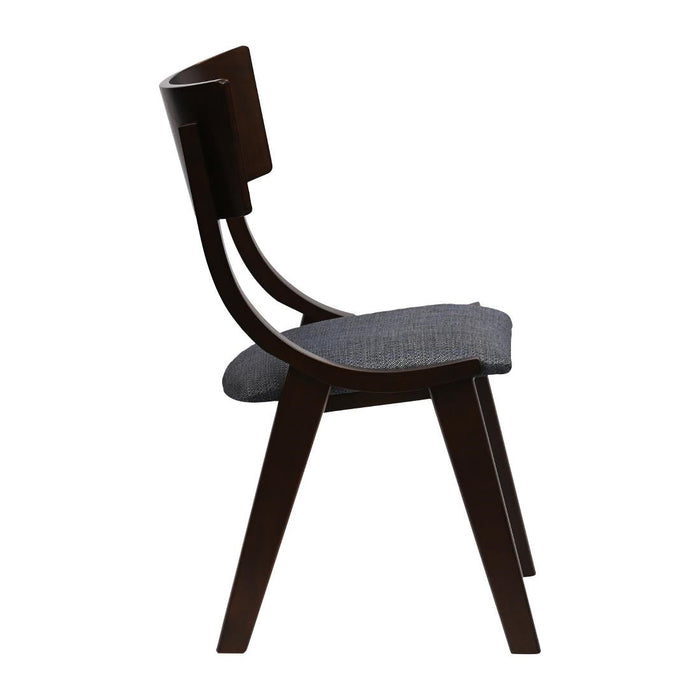 Chelsea Dining Chairs in Dark Walnut with Shetland Sea Seats (6 Pack) Everyday