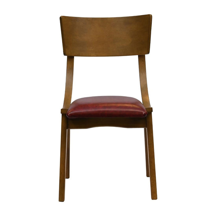 Chelsea Dining Chairs in Weathered Oak with Bison Bordeaux Seats (6 Pack) Everyday