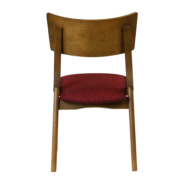 Chelsea Dining Chairs in Weathered Oak with Shetland Scarlett Seats (6 Pack) Everyday