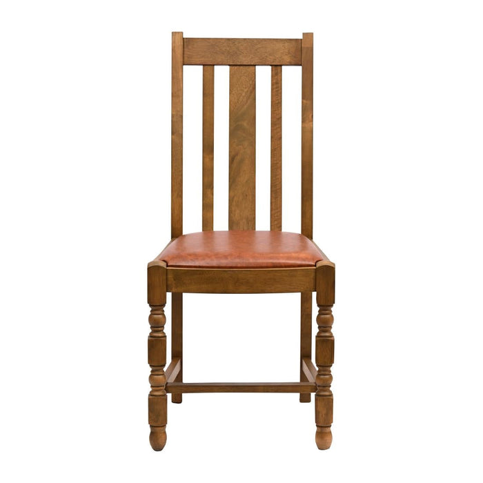 Thame Dining Chair in Weathered Oak with Bison Tan Seat (6 Pack) Everyday