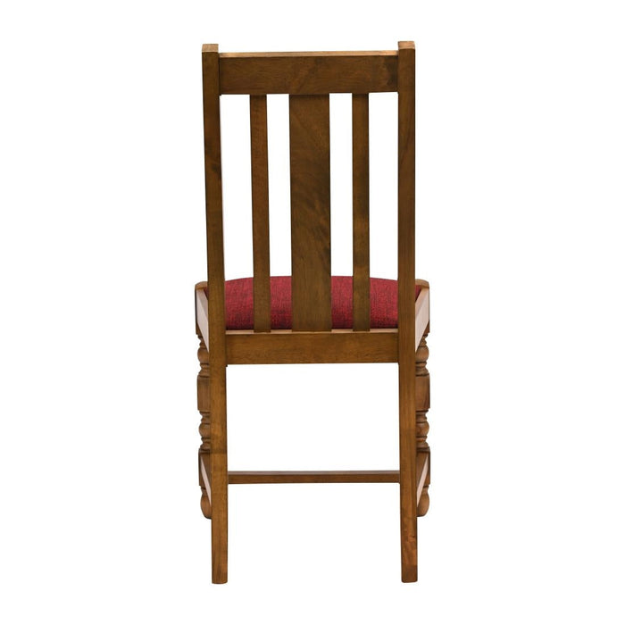 Thame Dining Chair in Weathered Oak with Shetland Scarlett Seat (6 Pack) Everyday