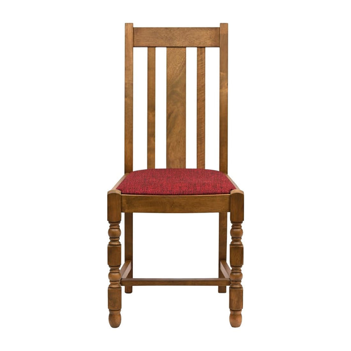 Thame Dining Chair in Weathered Oak with Shetland Scarlett Seat (6 Pack) Everyday