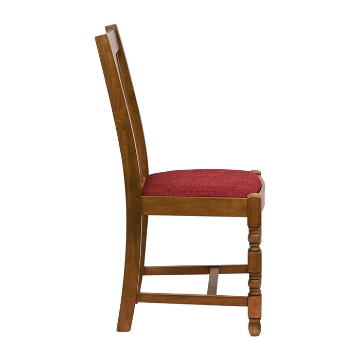 Thame Dining Chair in Weathered Oak with Shetland Scarlett Seat (6 Pack) Everyday