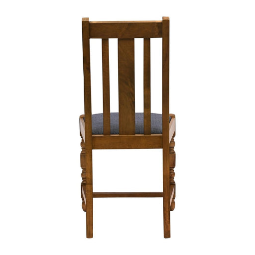 Thame Dining Chair in Weathered Oak with Shetland Sea Seat (6 Pack) Everyday