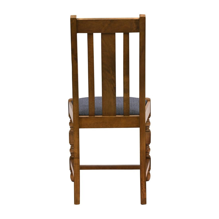 Thame Dining Chair in Weathered Oak with Shetland Sea Seat (6 Pack) Everyday