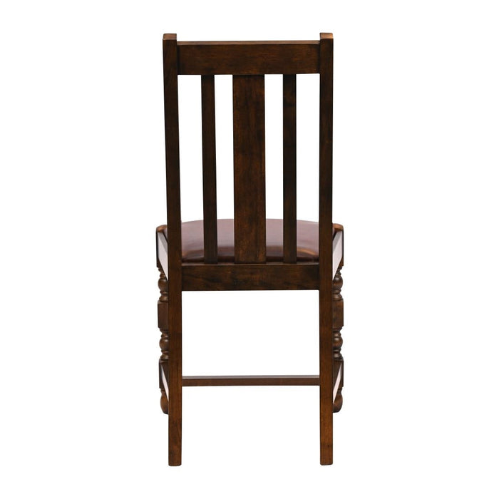 Thame Dining Chair in Vintage Wood with Bison Espresso Seat (6 Pack) Everyday