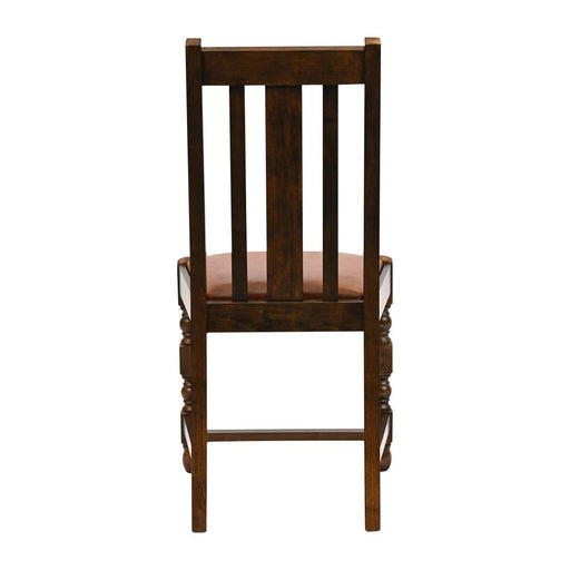 Thame Dining Chair in Vintage Wood with Bison Tan Seat (6 Pack) Everyday