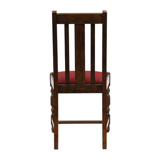Thame Dining Chair in Vintage Wood with Shetland Scarlett Seat (6 Pack) Everyday