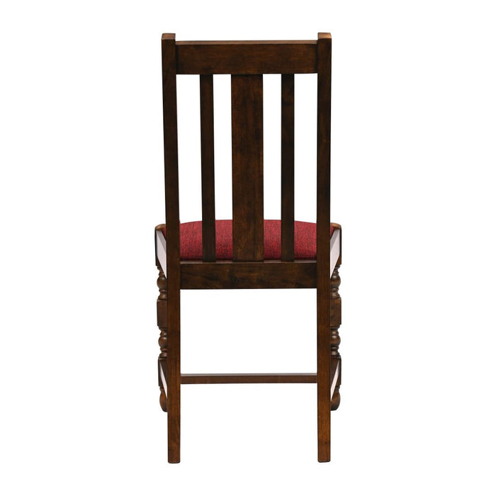Thame Dining Chair in Vintage Wood with Shetland Scarlett Seat (6 Pack) Everyday